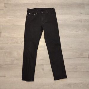 Levis 511 Jeans Mens 33x30 Black Slim Fit Stretch Denim Zip Fly Dark Wash